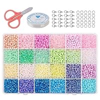 CHCDP Glass Seed Beads Kit Jewelry Making DIY Beads Set for Bracelets Art Crafts Accessories DIY Material