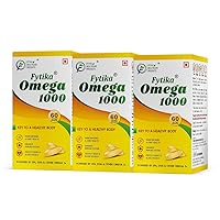 Omega 3 Fish Oil 1000mg | Omega 3 Fatty Acid Capsule enriched with EPA 360mg + DHA 240mg and Other Omega Fatty Acids 400mg (180 Capsules)