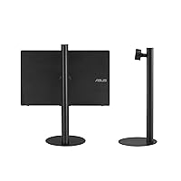 ASUS ZenScreen Stand MTS02D - Ergonomic Stand for Portable Monitors, Tilt, Pivot, Height adjustments, 1/4” Tripod Socket Compatible, Work from Home Setup, Home Office,Black