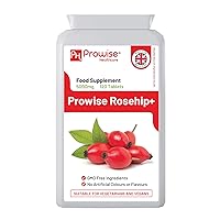 Prowise Healthcare Rosehip Supplement 5000mg 120 Tablets, 4 Months' Supply - UK Manufactured Rosehip Vitamins - Suitable for Vegetarians & Vegans, Great Source of Vitamin C Rosehip Tablets Pack of 1