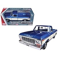 1979 Ford F-150 Pickup Truck 2 Tone, Blue with Cream 79346AC-BLCRM - 1/24 Scale Diecast Model Toy Car