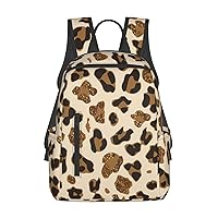 BREAUX Animal Leopard Print Simple And Lightweight Leisure Backpack, Men'S And Women'S Fashionable Travel Backpack