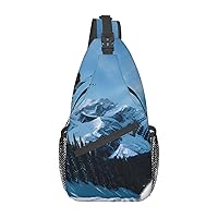 Snowboarding Crossbody Bags Sling Backpackï¼ŒMultipurpose Cross body Shoulder Bag for Men and Women Chest Bag Travel Hiking Daypack