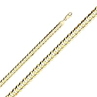 10k Yellow Solid Gold Cuban Chain Necklace, 10 mm | Gold Jewelry for Men and Women