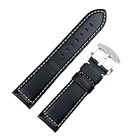 Vintage Italian Waxed Leather Watch Band Bracelet 18mm 20mm 22mm 24mm Strap Wrist Accessories (Color : 10mm Gold Clasp, Size : 20mm)