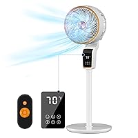 Standing Fan with Remote, Fans Oscillating with 12H Timer, 36-50db Floor Fans for Home Bedroom, Pedestal Fan Oscillating with 3 Speeds, Touch+Remote Control, 70°+90° Quiet Oscillating Fan for bedroom