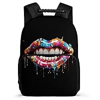 Dentist Teeth Watercolor 16 Inch Backpack Laptop Backpack Shoulder Bag Daypack with Adjustable Strap for Casual Travel