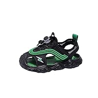 Fashion Toddler Boys Breathable Mesh Surf𝐚ce Rubber Sole Sandals Closed Toe Casual Sports Sandals Beach Shoes