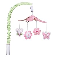 Trend Lab Floral Baby Crib Mobile with Music, Crib Mobile Arm Fits Standard Crib Rails