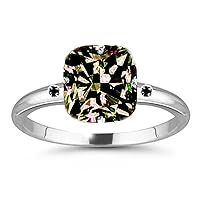 1.62 ct vs1 Cushion Real Moissanite Solitaire Engagement & Wedding Ring Brown Size 7