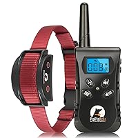 PaiPaitek No Shock Dog Training Collar with Remote, Lightest Vibration Collar for Small Dogs 5-15lbs & Medium Large Dogs, Rechargeable, Waterproof, 1600ft Range, No Prongs