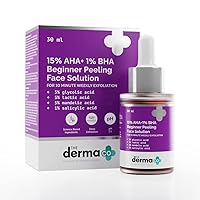 15% AHA + 1% BHA Beginner Face Peeling Solution for 10-Minute Weekly Exfoliation - 30ml(dermaco)