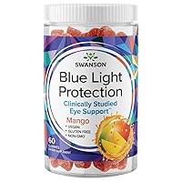 Mango Lutein and Zeaxanthin Blue Light Protection Gummies - 60 Gummies - Vegan Vision Supplement for Retinal and Macular Health