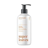 ATTITUDE Liquid Hand Soap, EWG Verified, Plant and Mineral-Based, Vegan Personal Care Products, Orange Leaves, 473 mL