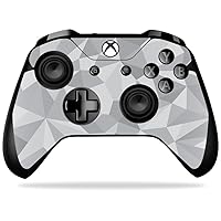 MightySkins Skin Compatible with Microsoft Xbox One X Controller - Gray Polygon | Protective, Durable, and Unique Vinyl Decal wrap Cover | Easy to Apply, Remove, and Change Styles | Made in The USA