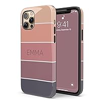 Custom Name Blush Ombre Rainbow Phone Case, Personalized Name Case, Designed ‎for iPhone 15 Plus, iPhone 14 Pro Max, iPhone 13 Mini, iPhone 12, 11, X/XS Max, ‎XR, 7/8‎