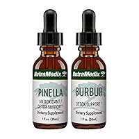NutraMedix Detox Support Bundle - Liquid Drops for Cleansing & Detox Support & Occassional Brain Fog - Pinella Anise Drops & Burbur Extract for Healthy Detoxification (2 Count, 1 Oz)