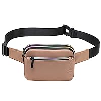 Fanny Packs for Women Men,Fashion Waist Pack with Adjustable Strap,Belt Bag for Travel Shopping Hiking Cycling Running (Color : Brown)
