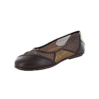 FitFlop Womens Allegria Art Deco Ballerina Flat Shoes, Chocolate Brown Mix, US 11