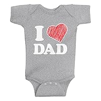 Threadrock Unisex Baby I Love Dad Bodysuit