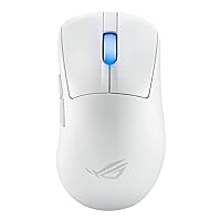 ASUS ROG Keris II Ace Wireless Gaming Mouse, 54g Lightweight, AimPoint Pro 42K Optical Sensor, Optical Micro Switches, SpeedNova Wireless, ROG Polling Rate Booster, Esports & FPS Gaming, White