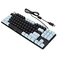 Pssopp Mechanical Gaming Keyboard, 4 Brightness Gaming Keyboard for Computer (Black Blue)