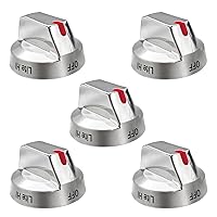 DG64-00473A Stainless Steel Burner Dial Knob Top Burner Control Replacement,Fit for Sam Sung Range Oven Gas Stove Knob NX58F5700WS NX58H5600SS NX58H5650WS NX58J7750SS (5PCS)
