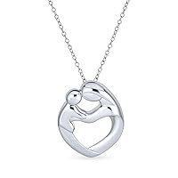 Bling Jewelry Gemstone Family Parent New Mother Created White Opal Heart Shaped om Loving Son Child Daughter Necklace Pendant For Women Rose Gold Plated .925 Sterling Silver