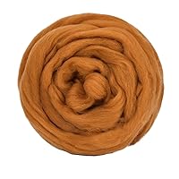 100g White Wool Soft Felting Wool Roving Spinning Weaving Wool Fiber for Crafts (Color : Brown)