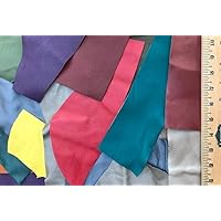 Scrap Upholstery Leather Craft Bright Rainbow Colors Mix 2 Lbs 10 Sf