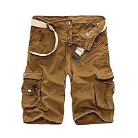Men's Cargo Shorts Relaxed Fit Multi-Pocket Outdoor Cargo Shorts