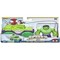 Hasbro Marvel Spidey and His Amazing Friends Hulk Action Figure and Smash Truck Vehicle, Pre-School Toy for Children Aged 3 and Up, Multicolor (F3989)