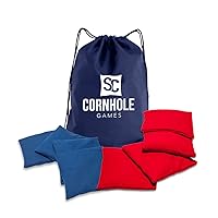 Weather Resistant Cornhole Bags (Set of 8) - Professional Regulation Size/Weight (16 oz) - Use on Pro Corn Hole Boards or Bean Bag Toss Sets