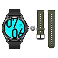 Ticwatch Pro 5 Android Smartwatch for Men Snapdragon W5+ Gen 1 Platform Plus 24mm Width Jungle Green Silicone Watch Strap Quick Release Watch Band, Wear OS Smart Watch 80 Hrs Long Battery Life