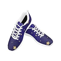 Stars at Night Womens Sneakers Fashion Casual Comfortable Lightweight Breathable Arch Support Slip On Non-Slip Tennis Shoes Walking Shoes