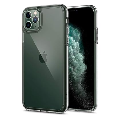 Spigen Ultra Hybrid, Designed for iPhone 11 PRO Case, Clear Hard PC Back TPU Bumper with Shockproof Air Cushion Case for iPhone 11 PRO - Crystal Clear - 5.85 inches