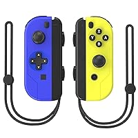 YCCTEAM Wireless Joypad Controller Compatible with Switch, Replacement for Switch Joypad, Wireless Left and Right Controllers Support Motion Control/Dual Vibration (Blue & Yellow)