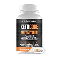 Ketocore Keto Vitamins | Keto Multivitamin for Women & Men | Keto Supplements & Pills for Ketosis, Low Carb & Carnivore Diets | No Keto Flu | Rich in Magnesium & Potassium | 60 Capsules