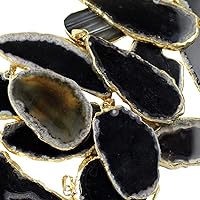 Reiki Chakra Multi Colorful Slice Irregular Quartz Crystal Stone Natural Onyx Agates Pendants