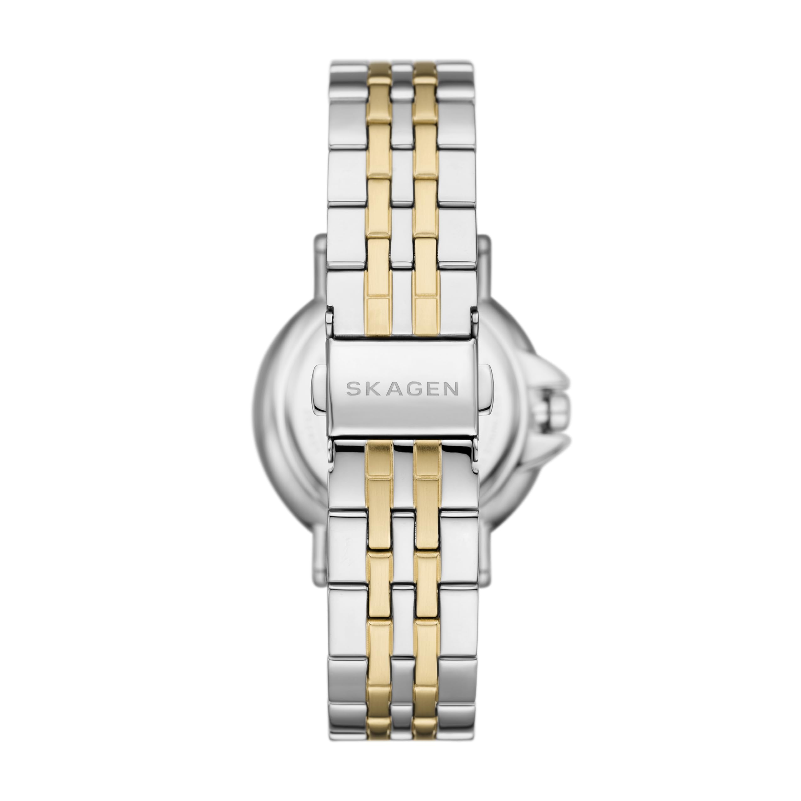 Skagen Women's Signatur Lille Sport Three-Hand Date Silver and Gold Two-Tone Stainless Steel Bracelet Watch (Model: SKW3137)