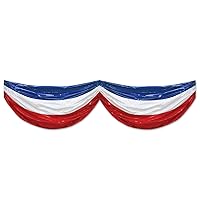 Beistle Patriotic Plastic Bunting, 3' x 15', Red/White/Blue