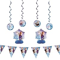 Unique Disney Frozen 2 Decorating Kit (7 Pcs.) - Enchanting Party Accessory for Magical & Memorable Moments