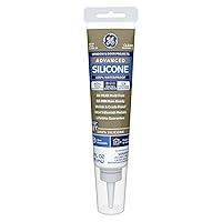 GE Advanced Silicone Caulk for Window & Door - 100% Waterproof Silicone Sealant, 5X Stronger Adhesion, Freeze & Sun Proof - 2.8 fl oz Tube, Clear, 12 Pack