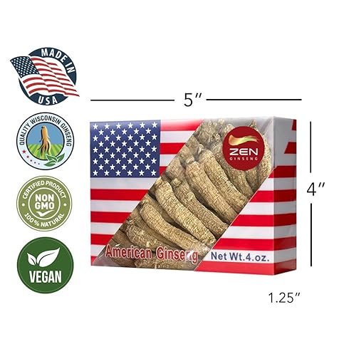2 Boxes of Hand Selected American Ginseng Root-Small Tail (4oz/Box) 西洋参/花旗参 Panax Ginseng. Boosts Body Immunity, Energy & Stamina for Man & Women (8 Oz.)