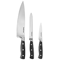 Cuisinart C77TR-3P Triple Rivet Collection 3-Piece Knife Set, 8-Inch Chef's, 5.5-Inch Utility and 3.5-Inch Paring