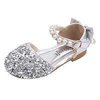 Kid Clog Princess Low Shoes Dance Rhinestone Sandals Pumps Kids Little Heels Glitter Strap Sandals for Toddler Girls