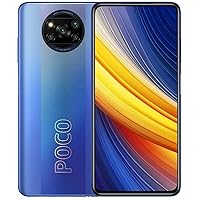 Poco X3 Pro (128GB, 6GB) 6.67In 120Hz, Snapdragon 860, 48MP 4K Quad Camera, All Day Battery, Dual SIM GSM Factory Unlocked - US & Global 4G LTE Version (Blue), M2102J20SG, Frost Blue
