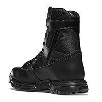 Danner Striker Bolt Side-Zip Waterproof Black Tactical Boots for Men - Lightweight, PU-Coated Polishable Leather & Nylon with Slip-Resistant Outsole