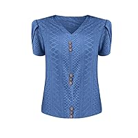 Custom T Shirts Summer Fashion Ladies Top V Neck Lace Casual Solid Color T Shirt Layering Tees for Women Long