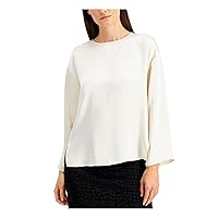 Alfani Womens Solid Pullover Blouse